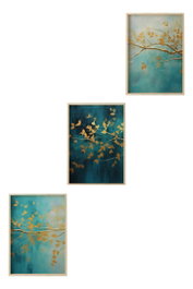 Wallity Huhu485 Pintura Decorativa en MDF con Marco (3 Piezas) 50 x 70 cm